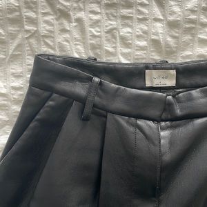 Aritzia Wilfred Vegan/Faux Leather Shorts